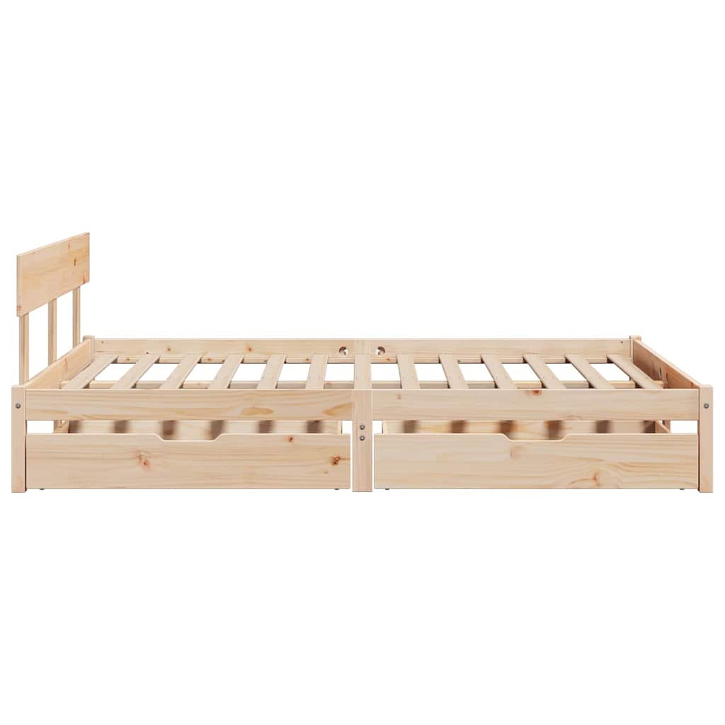 Bed Frame without Mattress 120x200 cm Solid Wood Pine