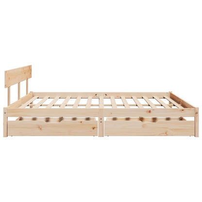 Bed Frame without Mattress 180x200 cm Super King Solid Wood Pine
