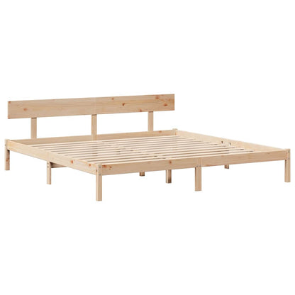 Bed Frame without Mattress 180x200 cm Super King Solid Wood Pine