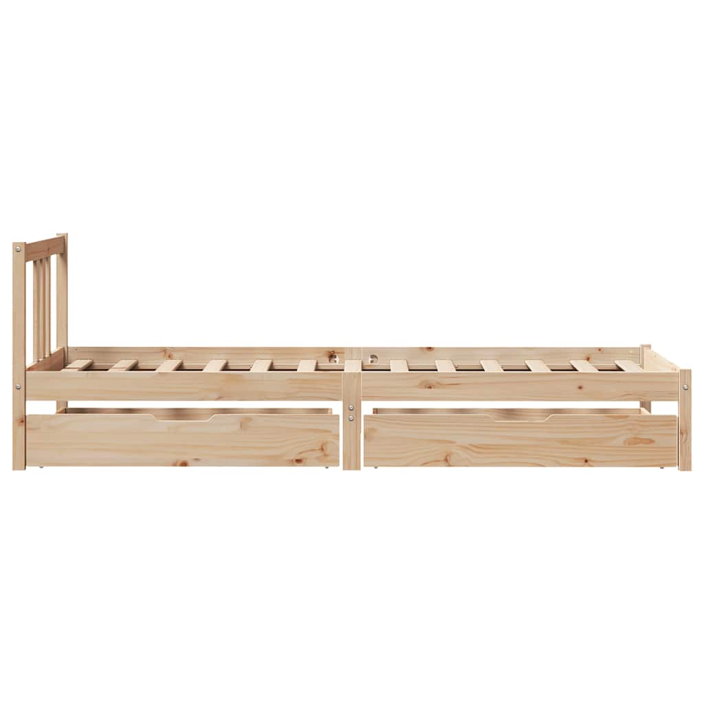 Bed Frame without Mattress 75x190 cm Small Single Solid Wood Pine