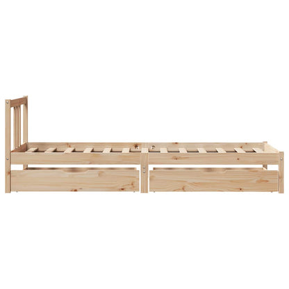 Bed Frame without Mattress 75x190 cm Small Single Solid Wood Pine