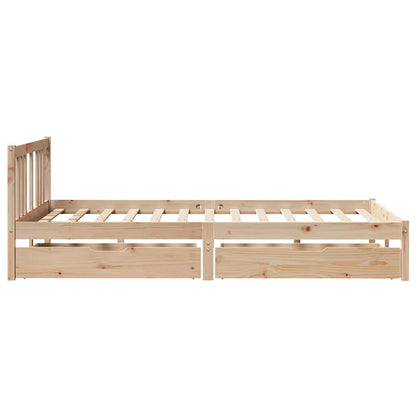 Bed Frame without Mattress 120x200 cm Solid Wood Pine