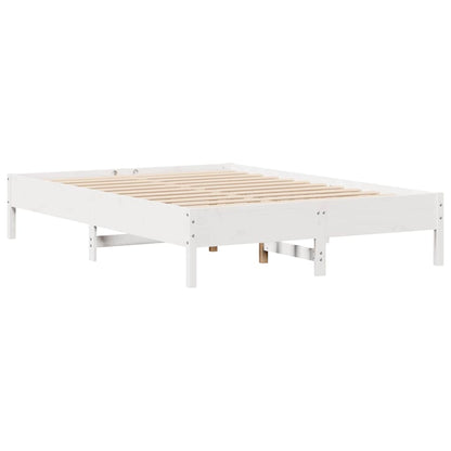 Bed Frame without Mattress White 160x200 cm Solid Wood Pine