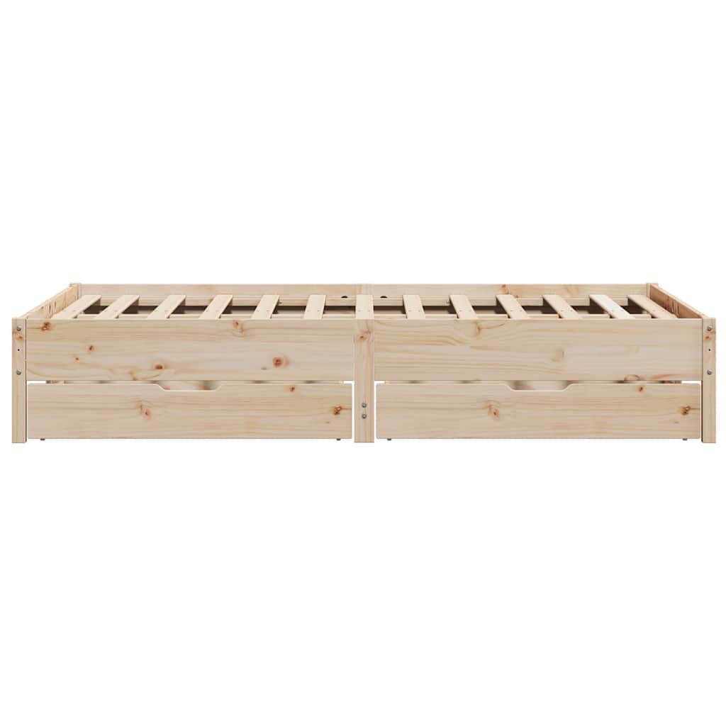 Bed Frame without Mattress 120x200 cm Solid Wood Pine