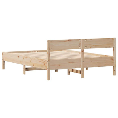 Bed Frame without Mattress 120x200 cm Solid Wood Pine