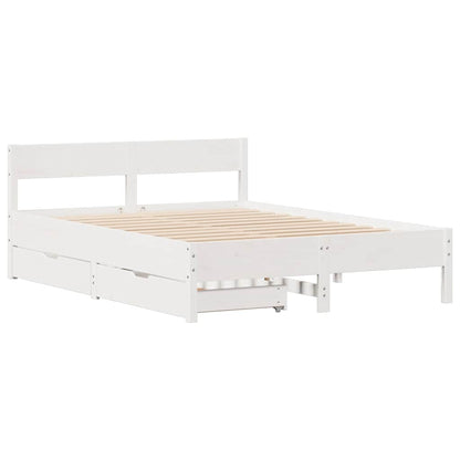 Bed Frame without Mattress White 120x190 cm Small Double Solid Wood Pine