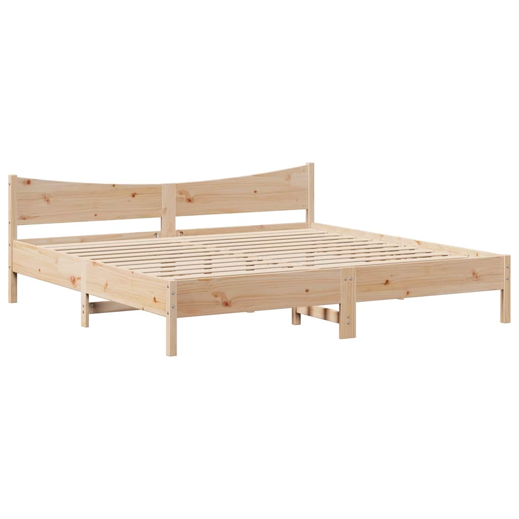 Bed Frame with Drawers 200x200 cm Solid Wood Pine