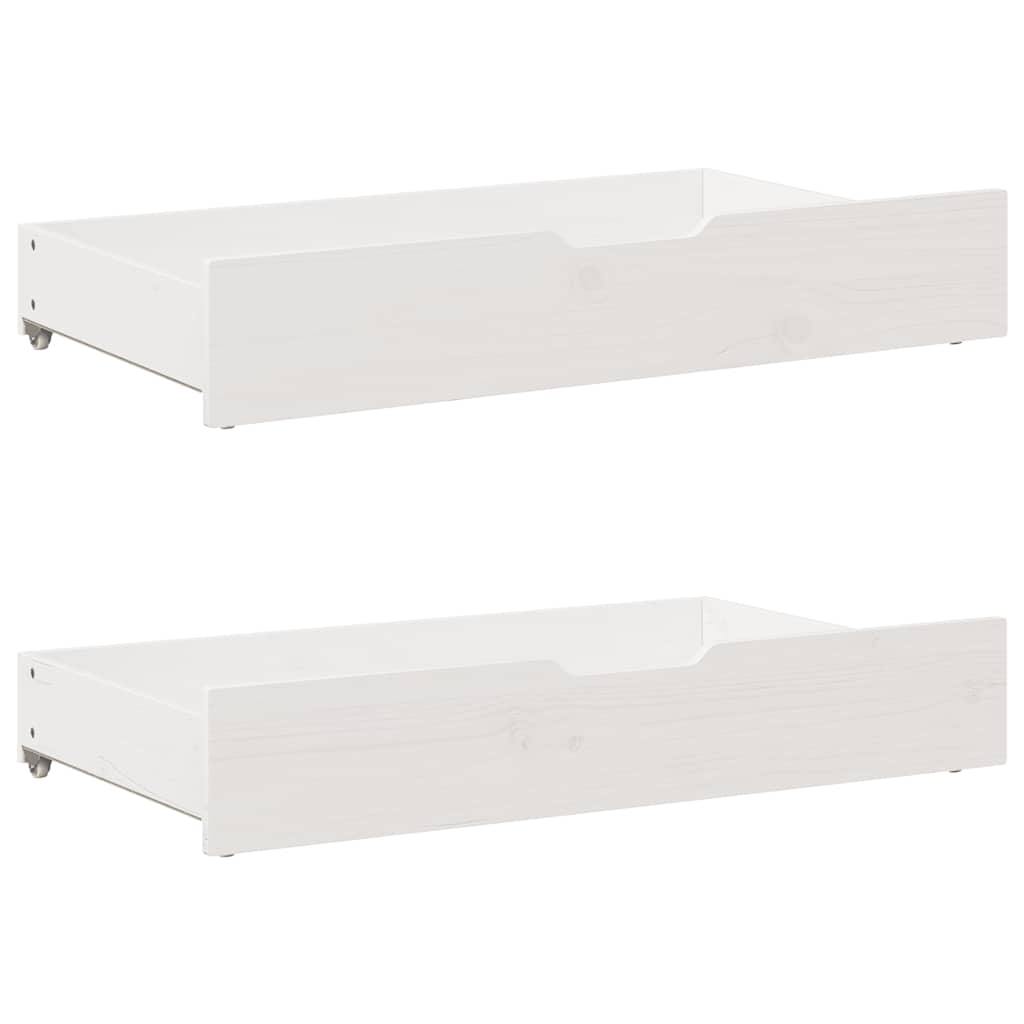 Bed Frame with Drawers without Mattress White 120x190 cm Small Double