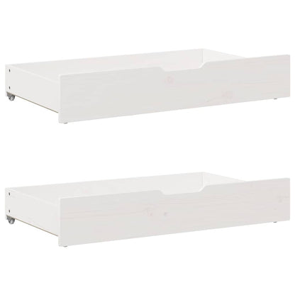 Bed Frame with Drawers without Mattress White 90x200 cm