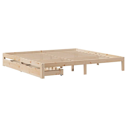 Bed Frame with Drawers without Mattress 180x200 cm Super King
