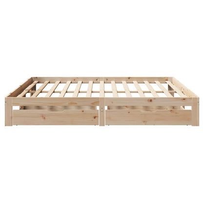 Bed Frame with Drawers without Mattress 180x200 cm Super King