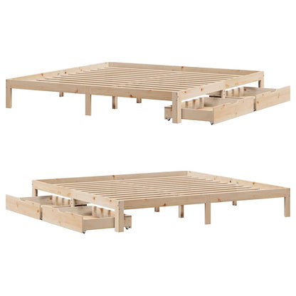 Bed Frame with Drawers without Mattress 180x200 cm Super King