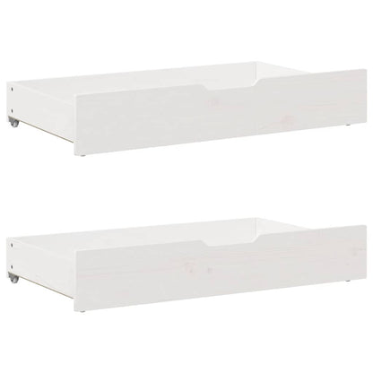 Bed Frame with Drawers without Mattress White75x190 cm
