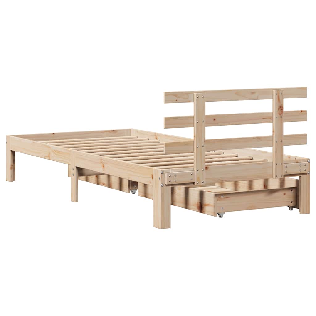Bed Frame with Drawers without Mattress 90x190 cm Single
