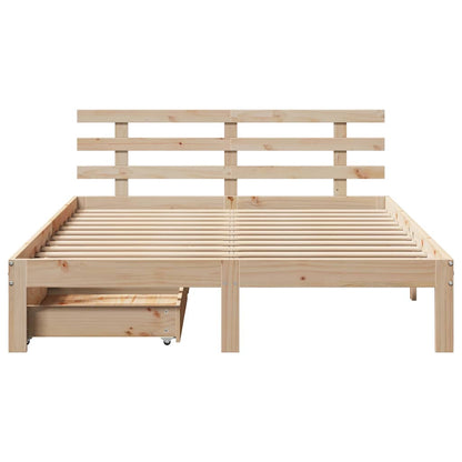 Bed Frame with Drawers without Mattress 120x190 cm Small Double