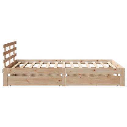 Bed Frame with Drawers without Mattress 120x190 cm Small Double