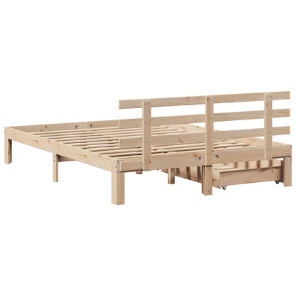 Bed Frame with Drawers without Mattress 135x190 cm Double