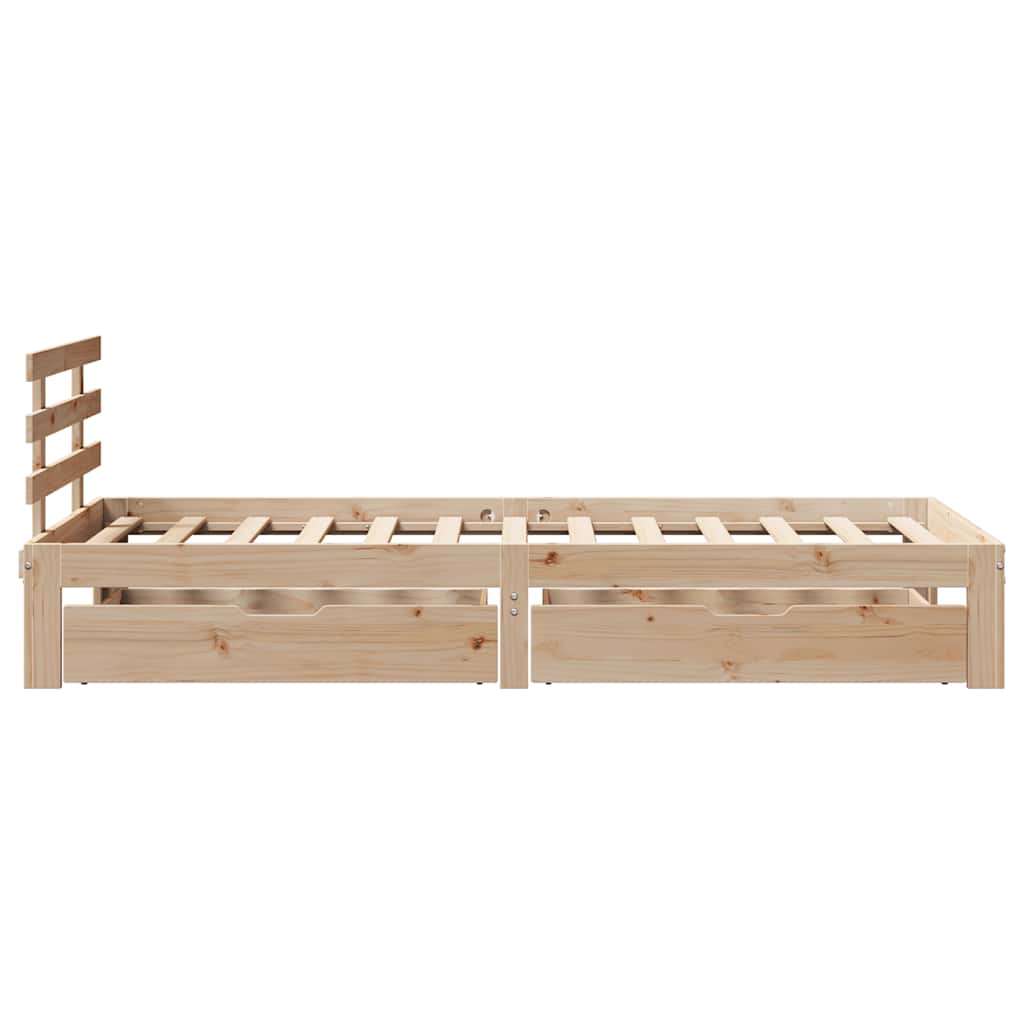 Bed Frame with Drawers without Mattress 90x200 cm