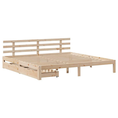 Bed Frame with Drawers without Mattress 200x200 cm