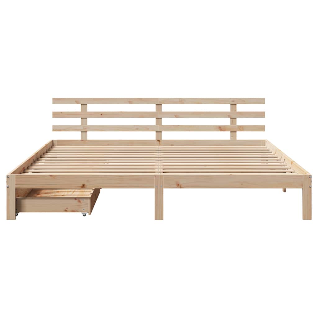 Bed Frame with Drawers without Mattress 200x200 cm