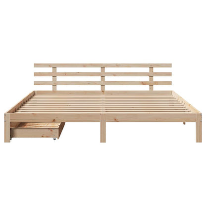 Bed Frame with Drawers without Mattress 200x200 cm