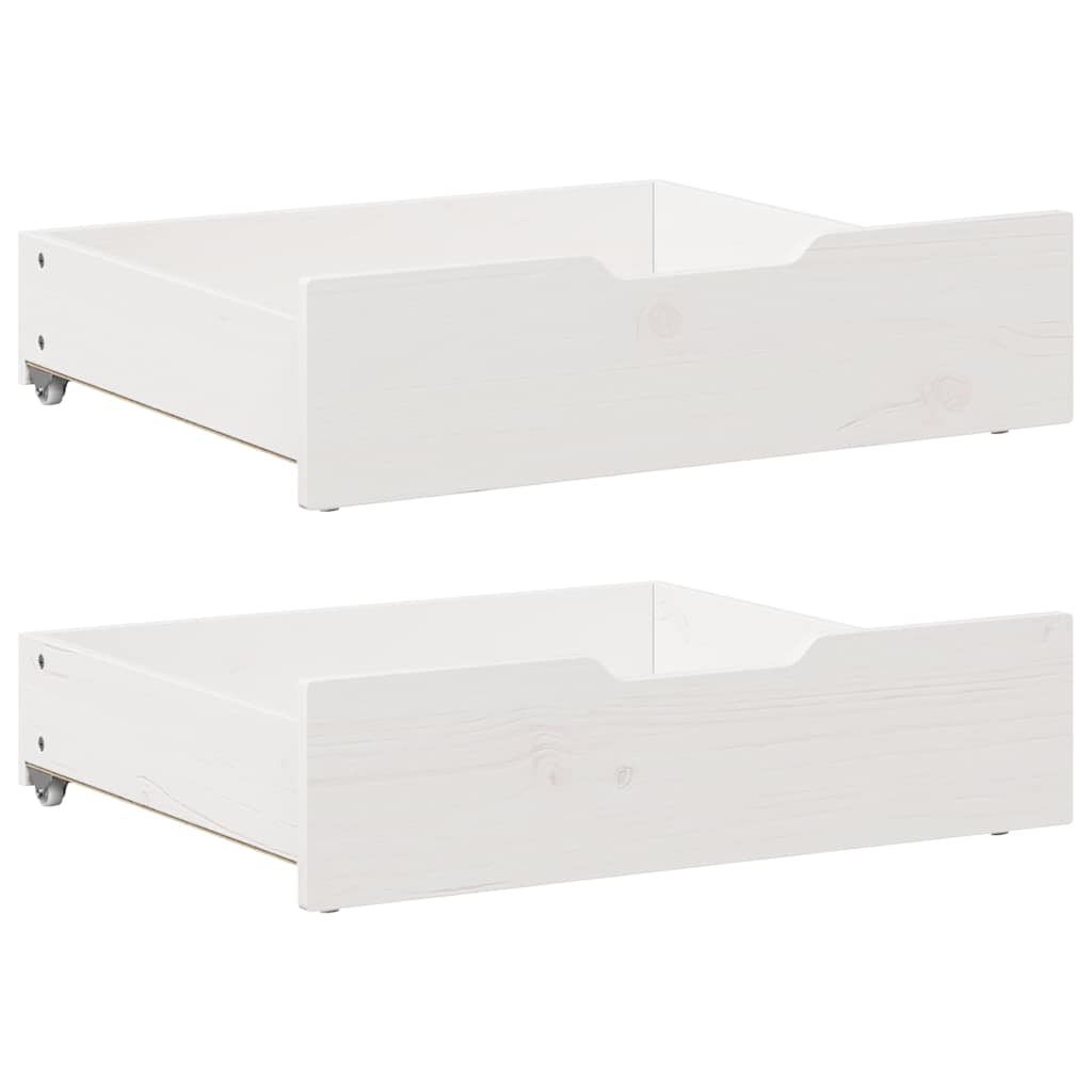 Kids Bed Frame with Drawers without Mattress 80x160 cm Solid Wood