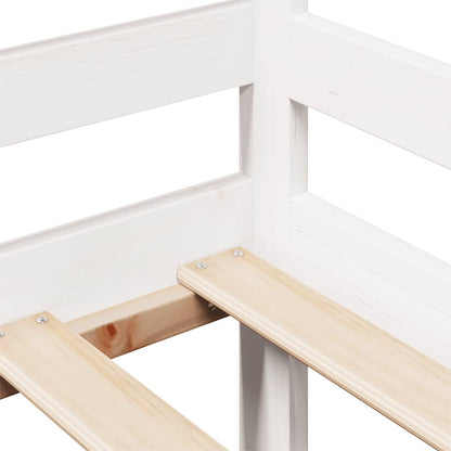 Daybed with Drawers without Mattress White 90x190 cm Single Solid Wood