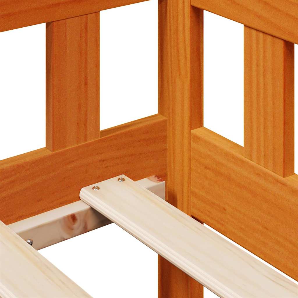 Daybed with Drawers without Mattress Wax Brown 80x200 cm Solid Wood