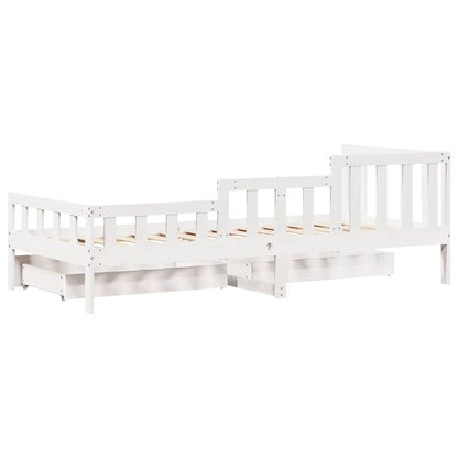Daybed with Drawers without Mattress 90x190 cm Single Solid Wood