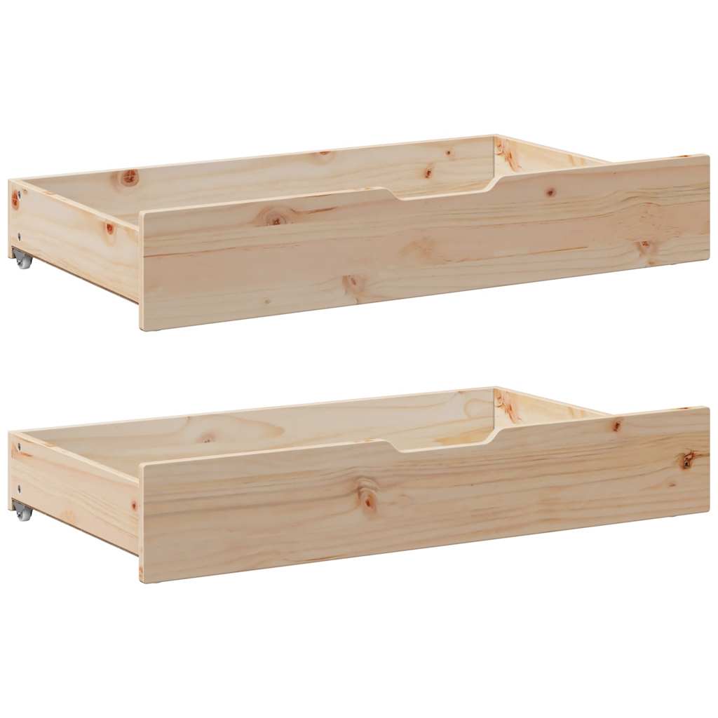 Daybed with Drawers without Mattress 90x190 cm Single Solid Wood