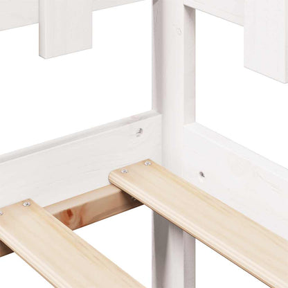 Daybed with Drawers without Mattress White 90x200 cm Solid Wood