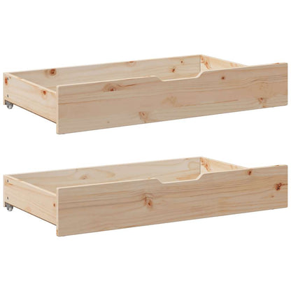 Daybed with Trundle and Drawers without Mattress 90x190 cm Single