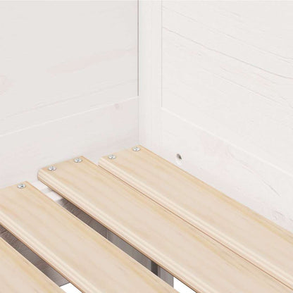 Daybed with Trundle and Drawers without Mattress White 90x190 cm Single