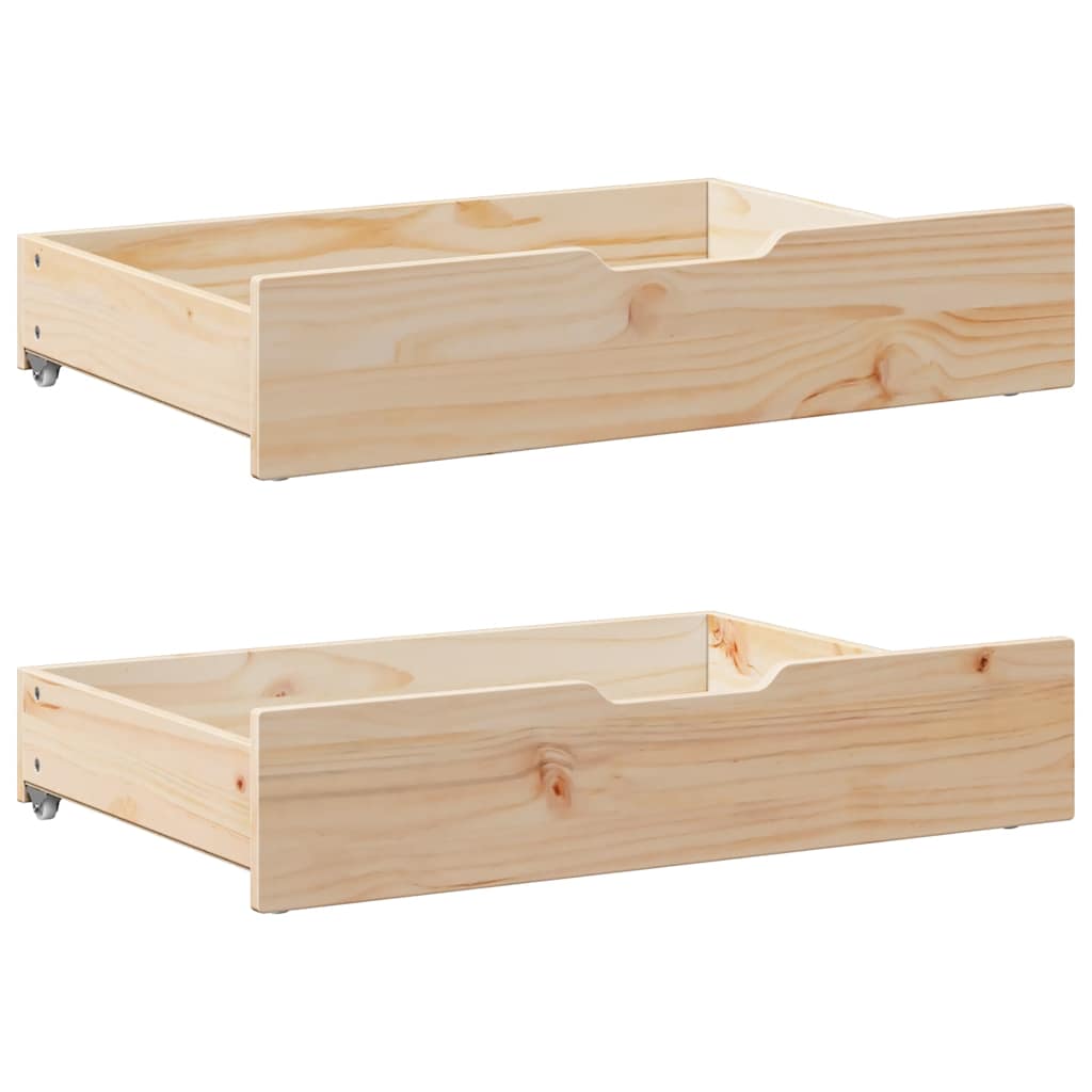 Daybed with Trundle and Drawers without Mattress 90x190 cm Single