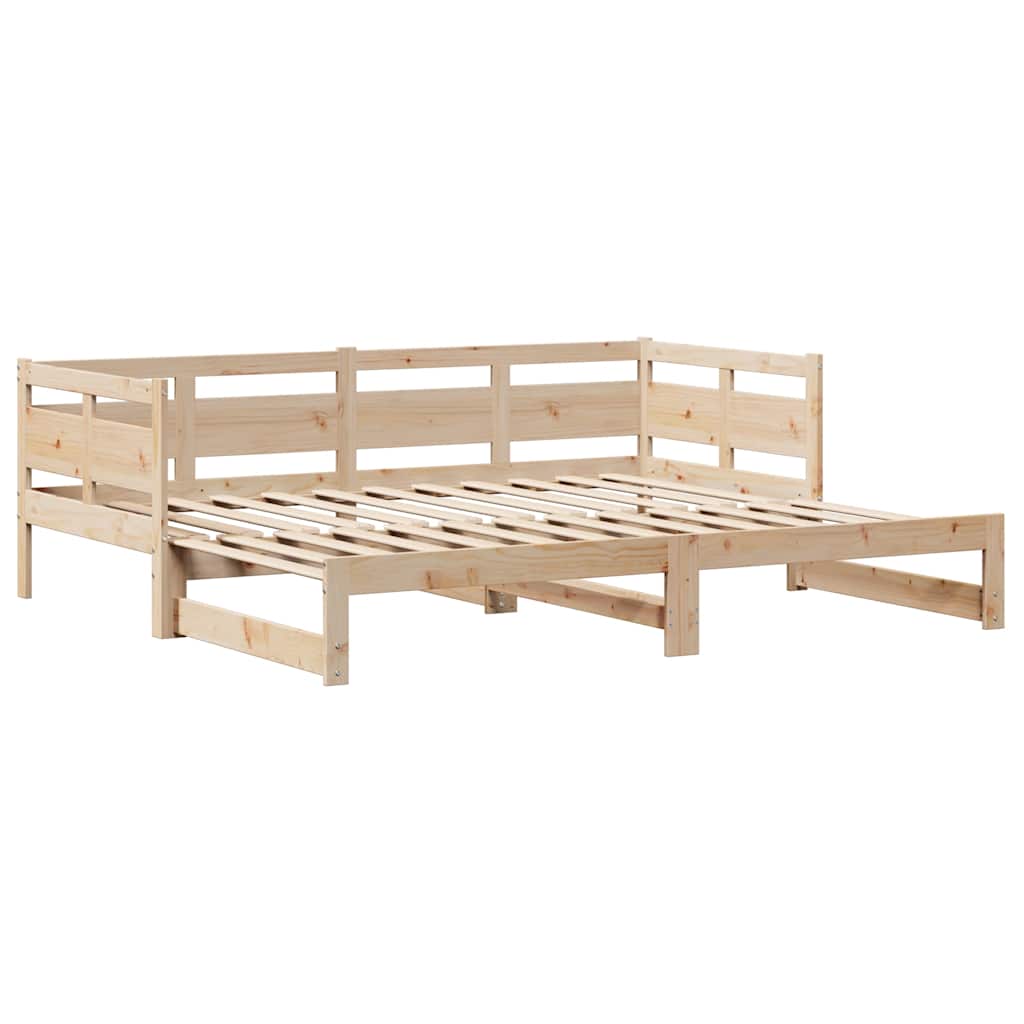 Daybed with Trundle and Drawers without Mattress 80x200 cm