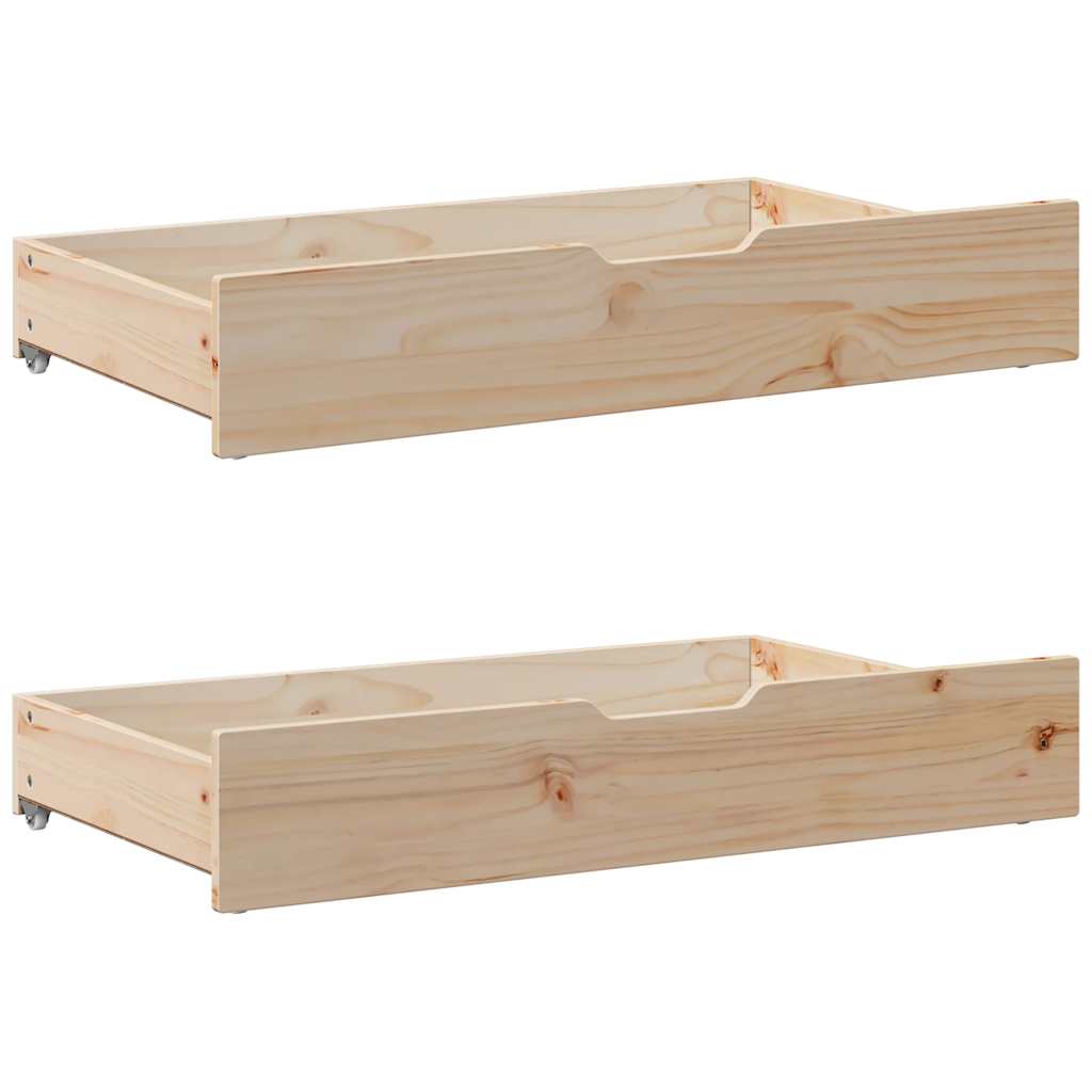 Daybed with Trundle and Drawers without Mattress 80x200 cm