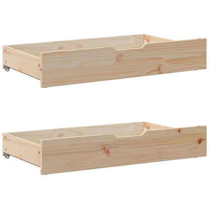 Daybed with Trundle and Drawers without Mattress 90x190 cm Single