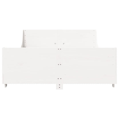 Bed Frame without Mattress White 160x200 cm Solid Wood Pine