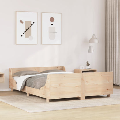 Bed Frame without Mattress 140x200 cm Solid Wood Pine