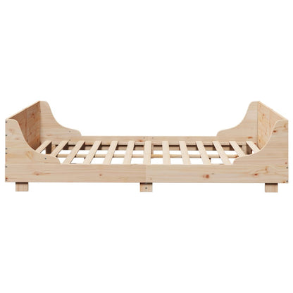 Bed Frame without Mattress 135x190 cm Double Solid Wood Pine