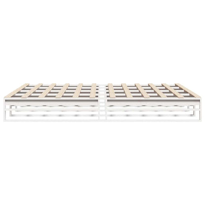 Bed Frame without Mattress White 180x200 cm Super King Solid Wood Pine