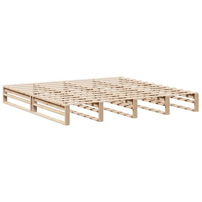 Bed Frame without Mattress 200x200 cm Solid Wood Pine