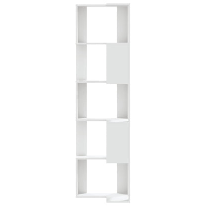 Corner Bookcase 5-Tier White 50x50x179 cm Engineered Wood