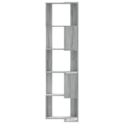 Corner Bookcase 5-Tier Grey Sonoma 50x50x179 cm Engineered Wood
