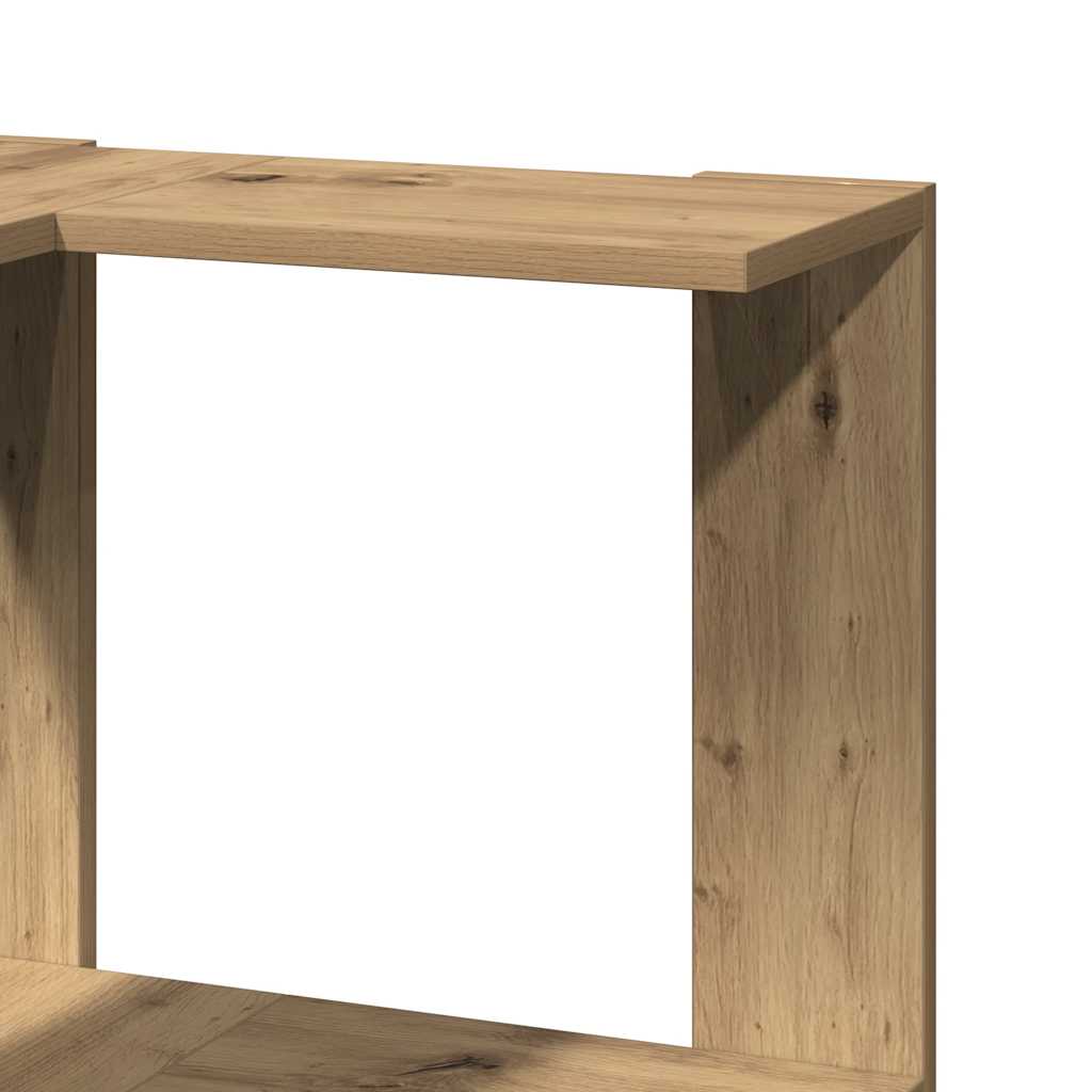 Corner Bookcase 5-Tier Artisian Oak 50x50x179 cm Engineered Wood
