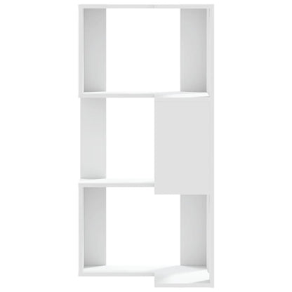 Corner Bookcase 3-Tier White 50x50x102 cm Engineered Wood