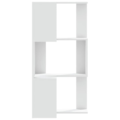 Corner Bookcase 3-Tier White 50x50x102 cm Engineered Wood