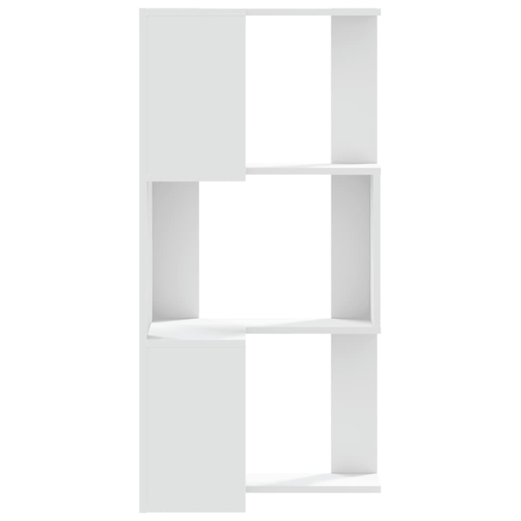 Corner Bookcase 3-Tier White 50x50x102 cm Engineered Wood