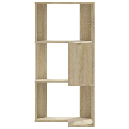 Corner Bookcase 3-Tier Sonoma Oak 50x50x102 cm Engineered Wood