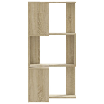 Corner Bookcase 3-Tier Sonoma Oak 50x50x102 cm Engineered Wood